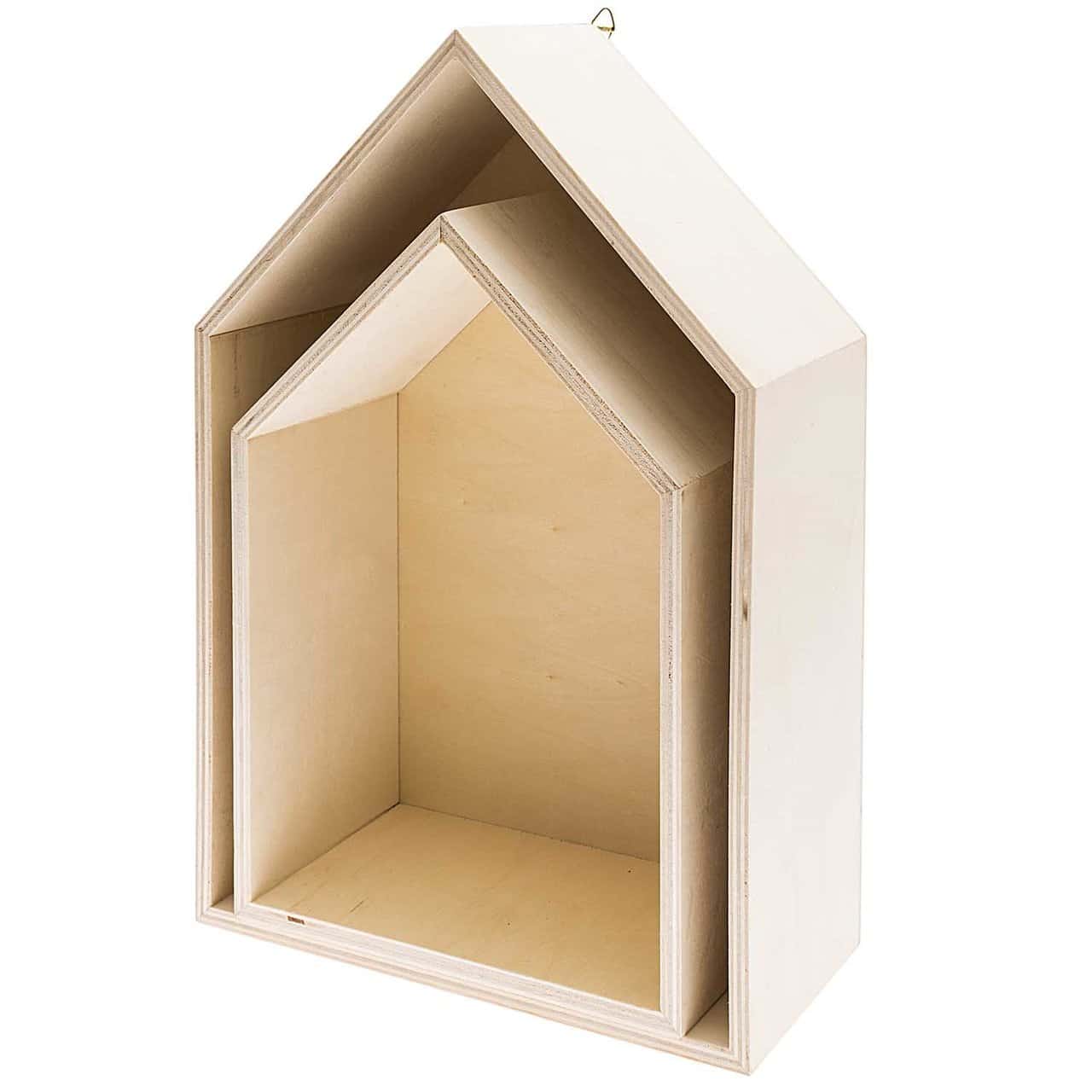 Rico Design Holzbox Set Häuser 2teilig