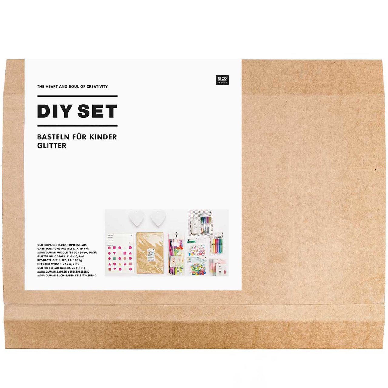 Rico Design DIY Set Basteln für Kinder Glitter