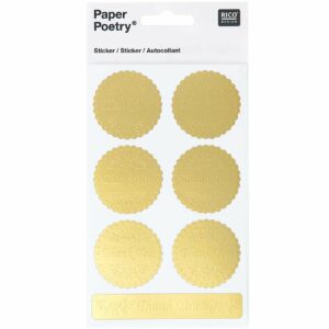 Paper Poetry Sticker Thank you gold