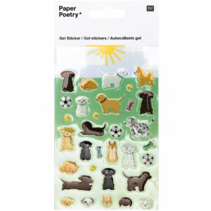 Paper Poetry Gelsticker Hunde