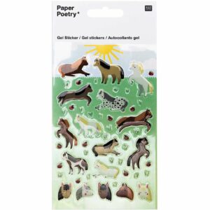 Paper Poetry Gelsticker Pferde