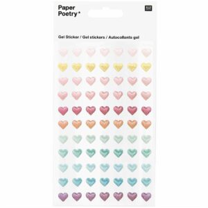 Paper Poetry Gelsticker Herzen Glitter