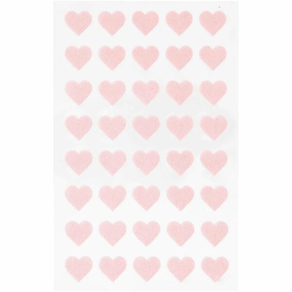 Paper Poetry Filzsticker Herzen klein 1 Blatt rosa