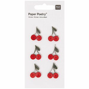 Paper Poetry Quilling Sticker Kirschen