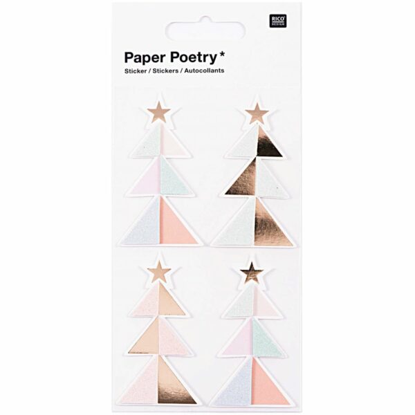 Paper Poetry 3D Sticker Tannen pastell Hot Foil