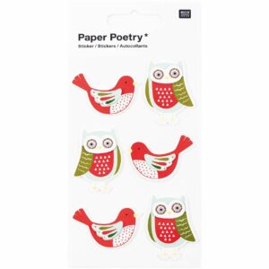 Paper Poetry 3D Sticker Eulen und Tauben