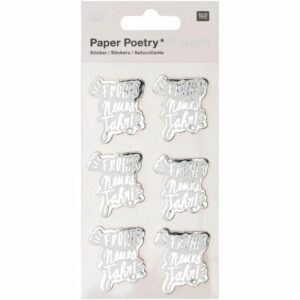 Paper Poetry 3D-Sticker Frohes neues Jahr 6 Stück