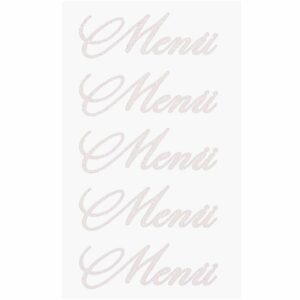 Paper Poetry Glitter-Sticker Menü weiß