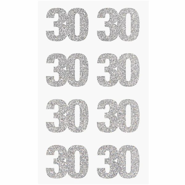 Paper Poetry Glittersticker 30 silber
