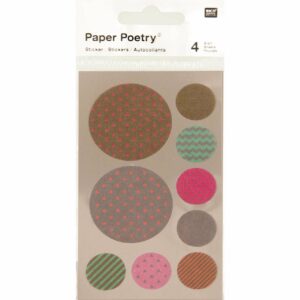 Paper Poetry Washi Sticker gold-silber rund 4 Bogen