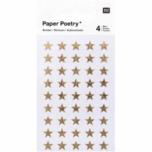 Paper Poetry Sticker Sterne gold 10mm 4 Bogen