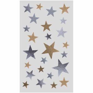 Paper Poetry Sticker Sterne Mix gold-silber 4 Bogen