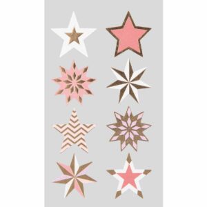 Paper Poetry Sticker Sterne rot-gold 4 Bogen