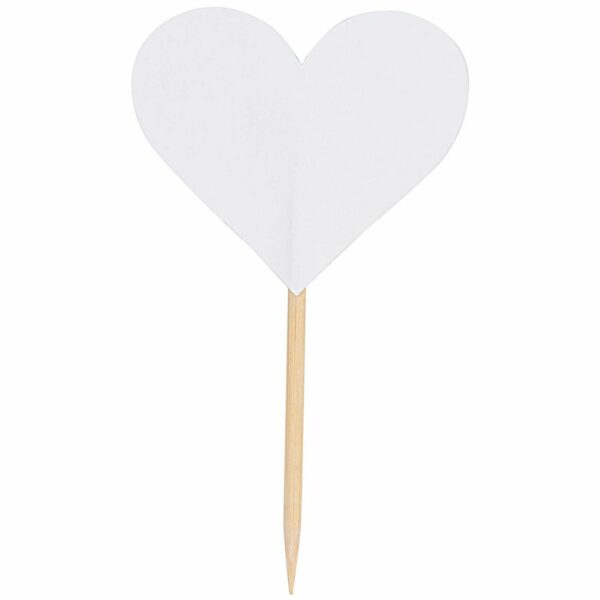 Paper Poetry Papier Fähnchen Herz weiß 10 Stück
