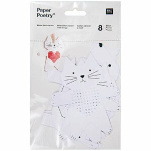 Paper Poetry Stickkarton Hund-Katze-Schnecke-Pferd