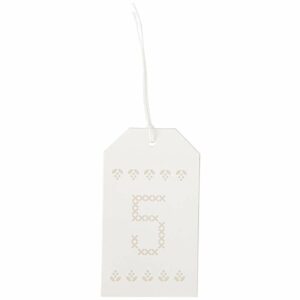 Paper Poetry Adventskalender Anhänger creme 24 Stück