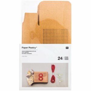 Paper Poetry Adventskalender Boxen zum Besticken natur