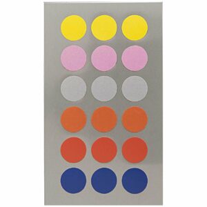 Rico Design Office Sticker Punkte 15mm 4 Bogen bunt