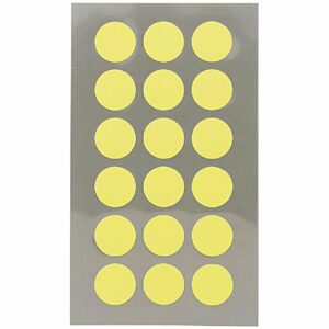 Rico Design Office Sticker Punkte 15mm 4 Bogen neongelb