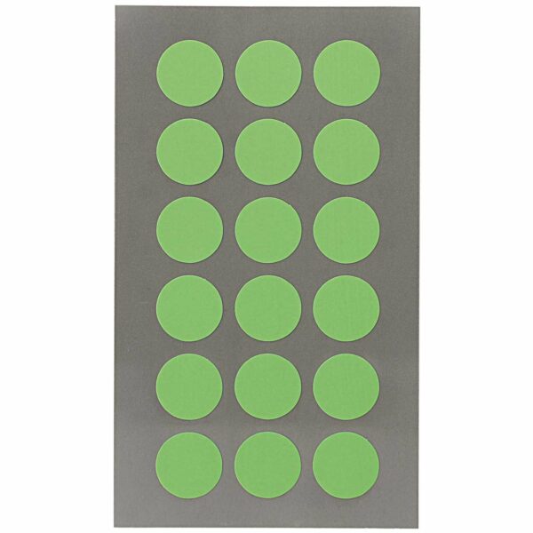 Rico Design Office Sticker Punkte 15mm 4 Bogen neongrün