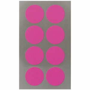 Rico Design Office Sticker Punkte 25mm 4 Bogen neonpink