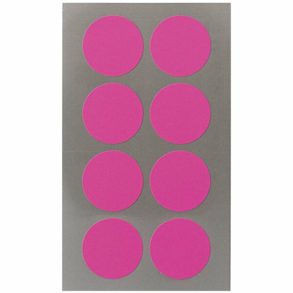 Rico Design Office Sticker Punkte 25mm 4 Bogen neonpink