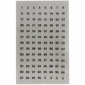 Paper Poetry Office Sticker Punkte transparent mit Zahlen 8