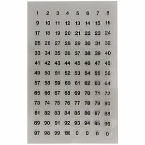 Paper Poetry Office Sticker Punkte transparent mit Zahlen 8