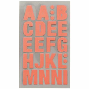 Paper Poetry Office Sticker Buchstaben neonrot 4 Bogen