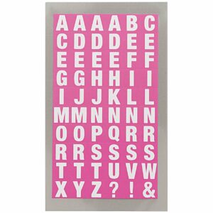 Paper Poetry Office Sticker Buchstaben pink-weiß 4 Bogen