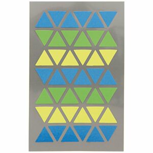 Paper Poetry OfficeSticker Dreiecke blau-grün-gelb 4 Bogen
