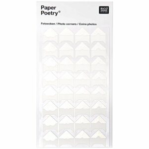 Paper Poetry Design Fotoecken weiß 32 Stück