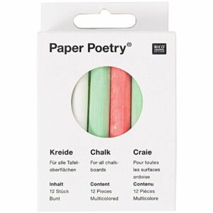 Paper Poetry Kreide mehrfarbig 12 Stück