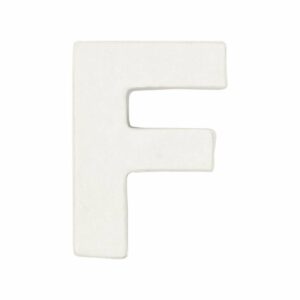Rico Design 3D Papp-Buchstaben weiß stehend F