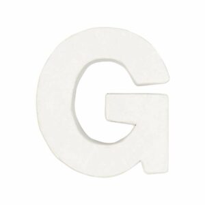 Rico Design 3D Papp-Buchstaben weiß stehend G