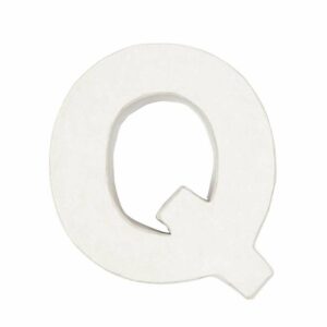 Rico Design 3D Papp-Buchstaben weiß stehend Q