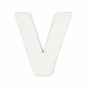 Rico Design 3D Papp-Buchstaben weiß stehend V