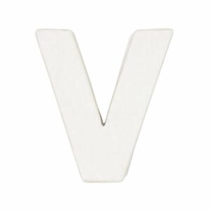 Rico Design 3D Papp-Buchstaben weiß stehend V
