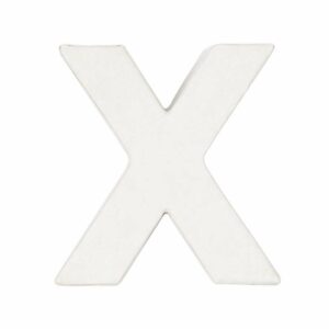 Rico Design 3D Papp-Buchstaben weiß stehend X