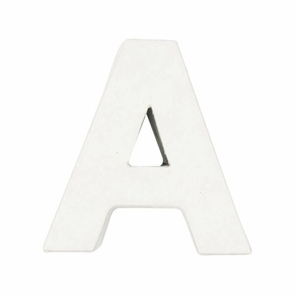 Rico Design 3D Papp-Buchstaben weiß stehend A