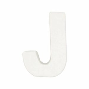 Rico Design 3D Papp-Buchstaben weiß stehend J