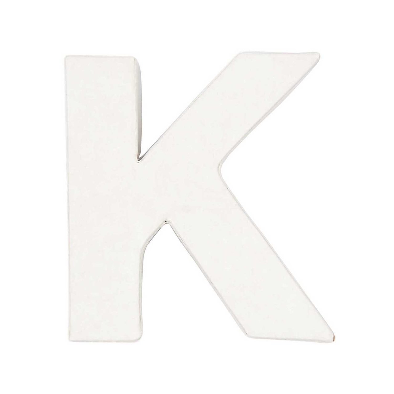 Rico Design 3D Papp-Buchstaben weiß stehend K
