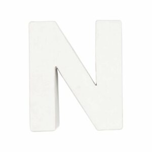 Rico Design 3D Papp-Buchstaben weiß stehend N