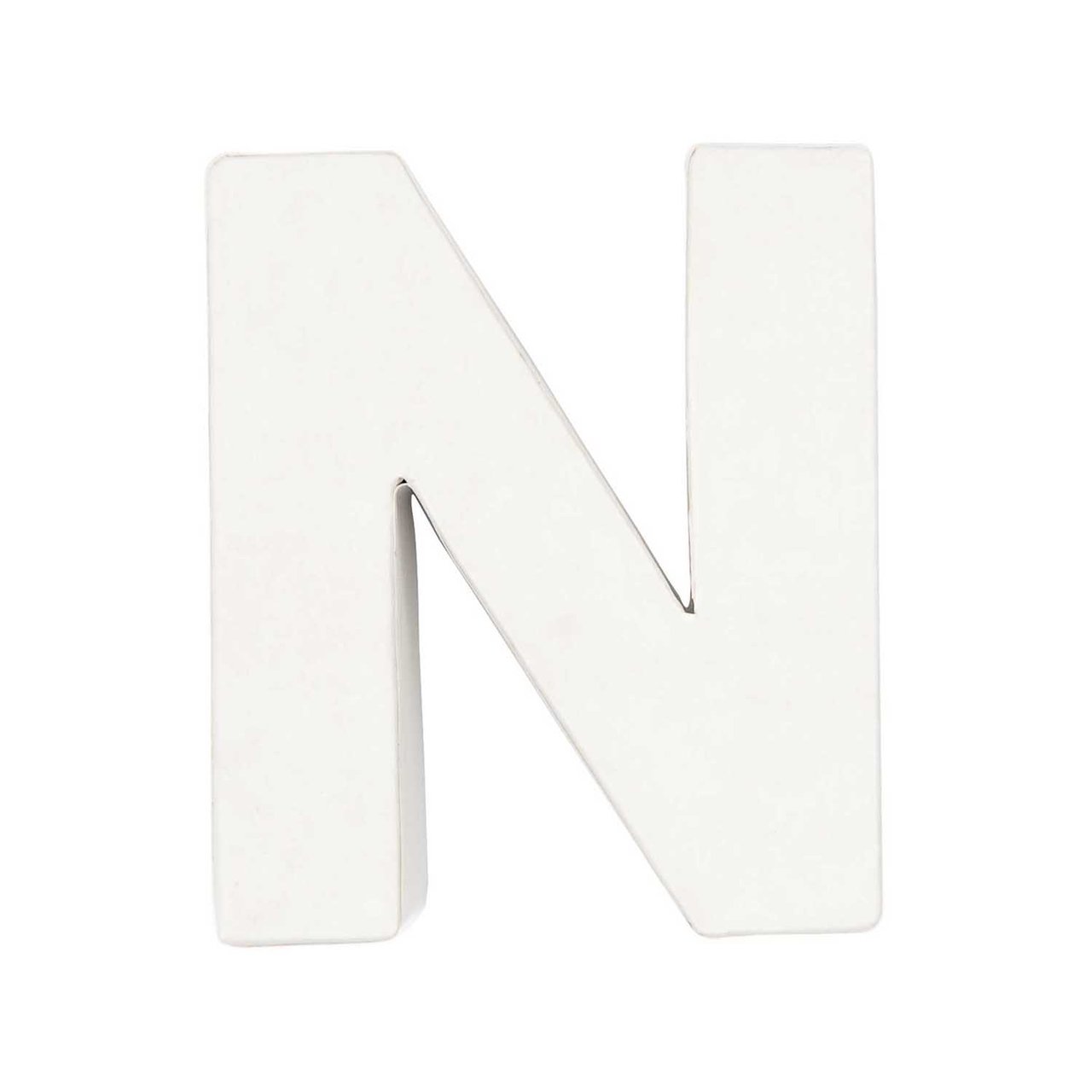 Rico Design 3D Papp-Buchstaben weiß stehend N