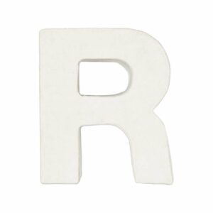 Rico Design 3D Papp-Buchstaben weiß stehend R
