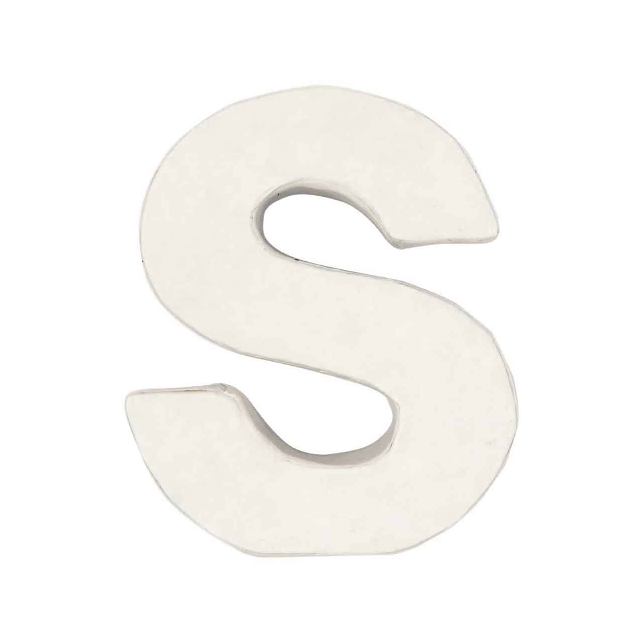 Rico Design 3D Papp-Buchstaben weiß stehend S