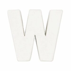 Rico Design 3D Papp-Buchstaben weiß stehend W