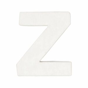 Rico Design 3D Papp-Buchstaben weiß stehend Z