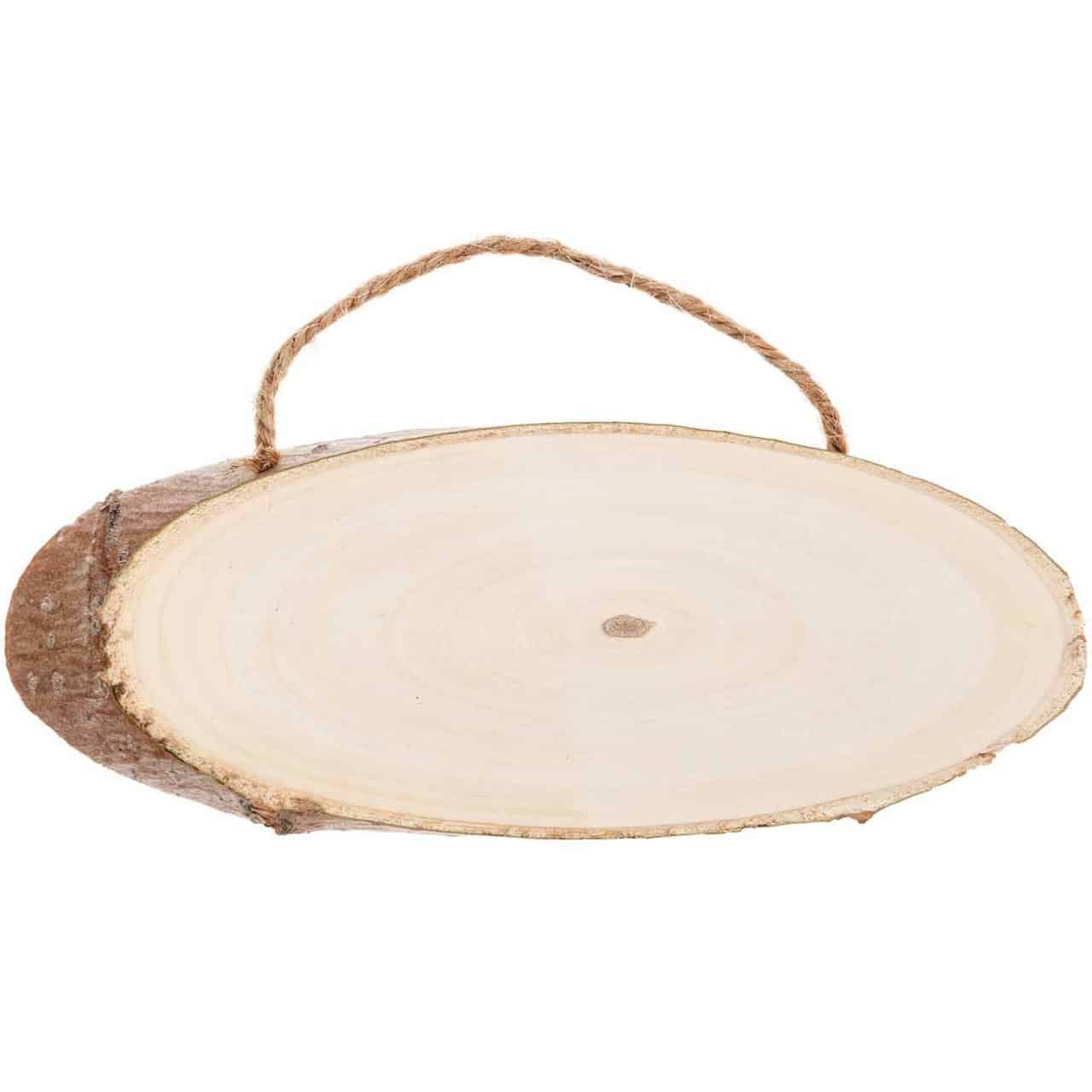 Rico Design Holzschild oval 14-18x7-10cm 1cm dick