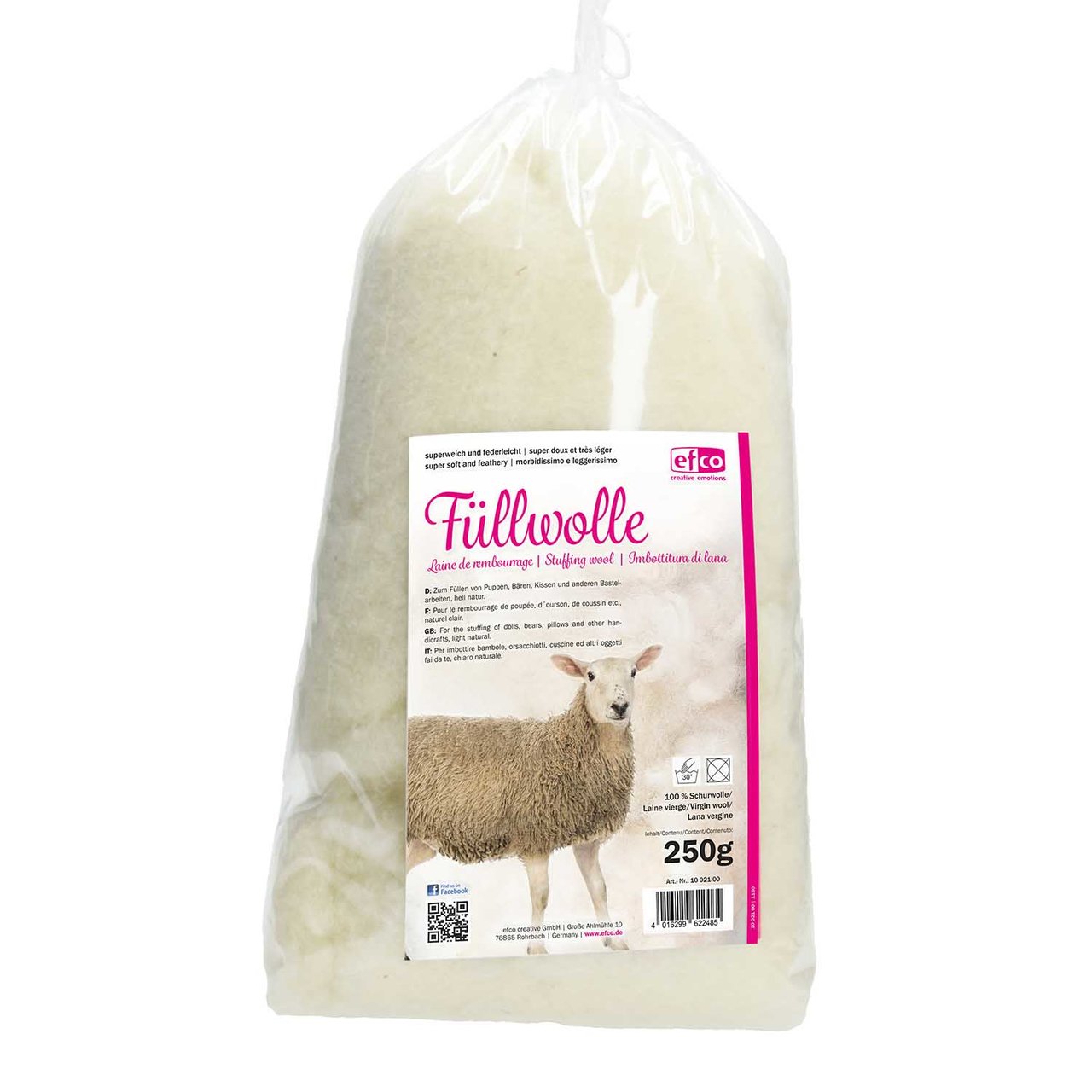 efco Füllwolle natur 250g